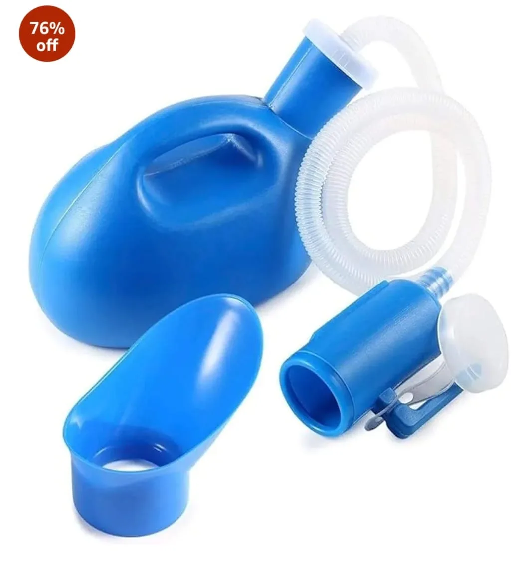 Bedside Spill-Proof Urinal Pot with Extension Tube